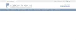 Desktop Screenshot of notguiltyadams.com